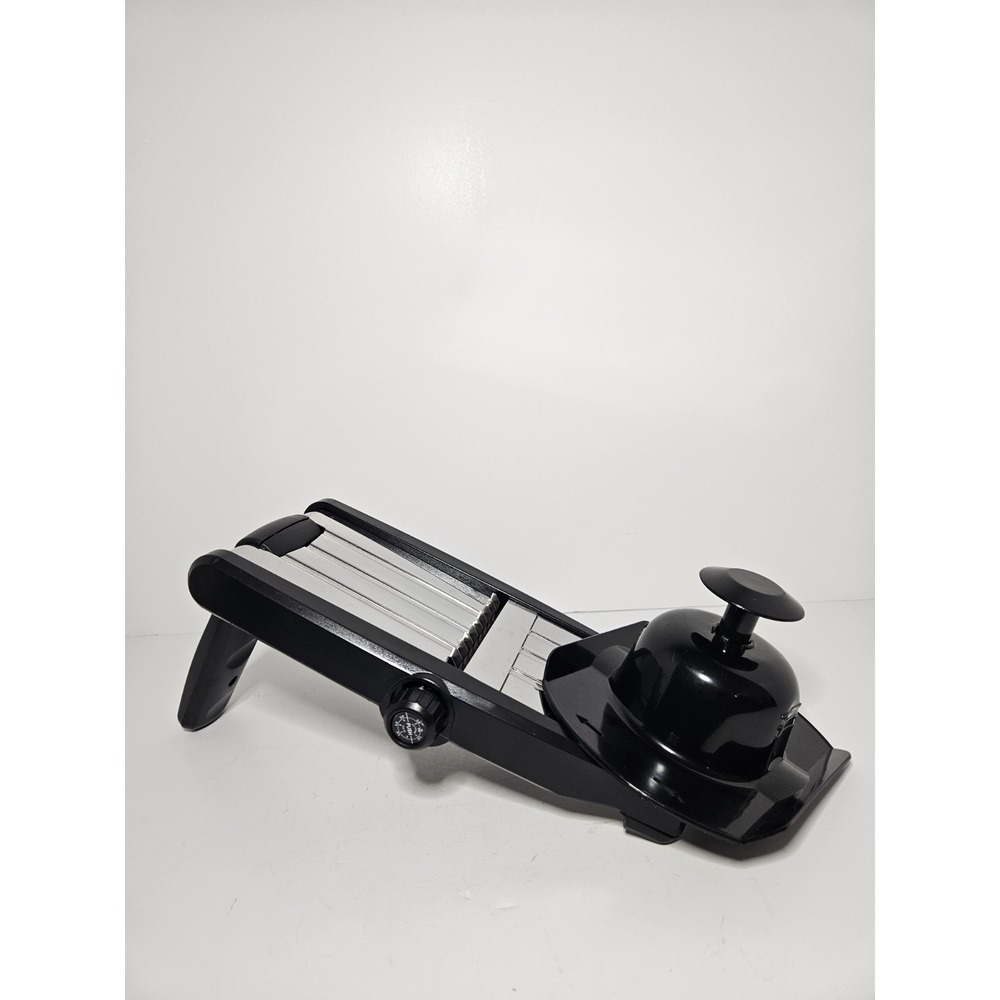 Sharper Image Stainless Steel Adjustable Mandoline Slicer Black SI-12SS378